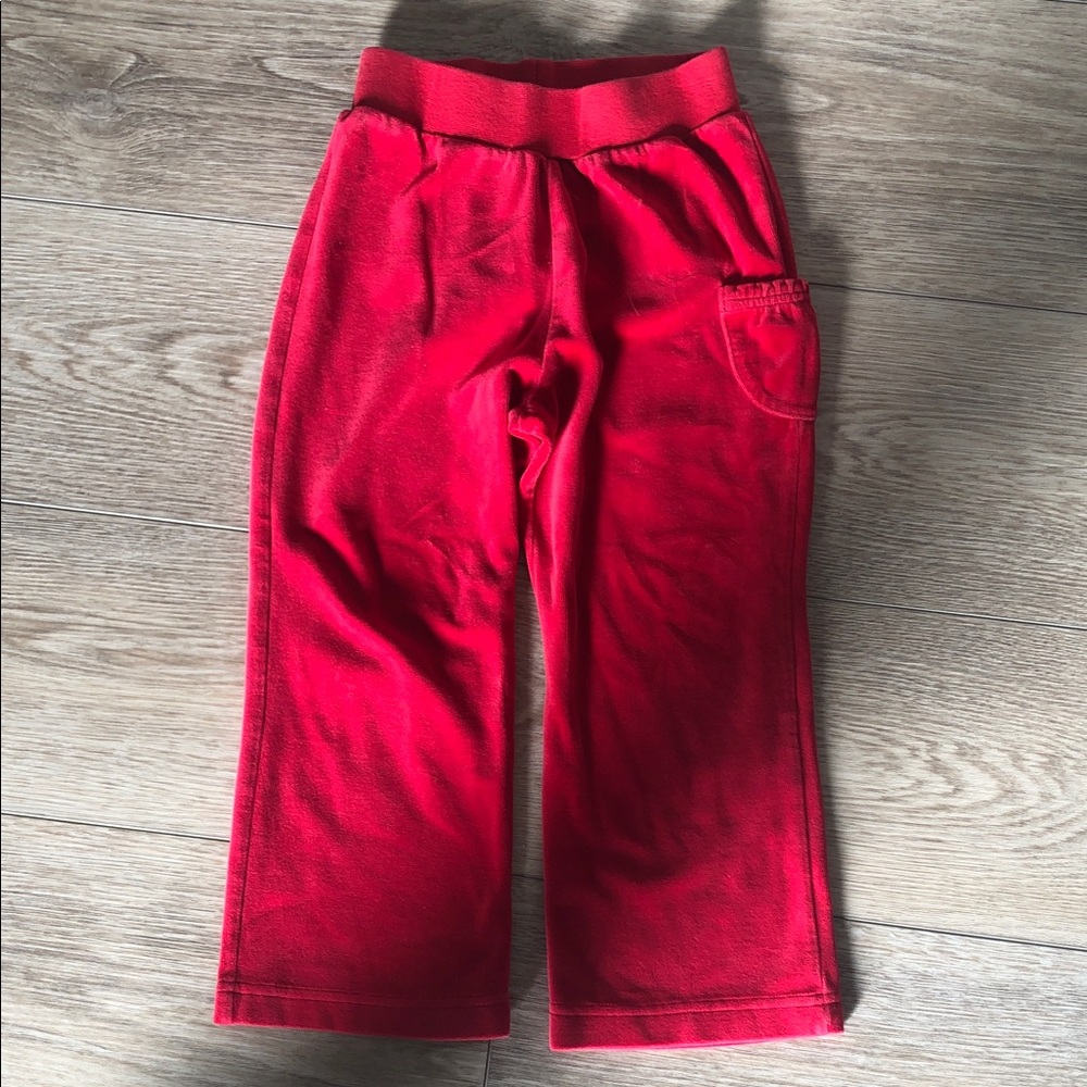 Hanna Andersson Red Kids velvet Bottoms 100cm